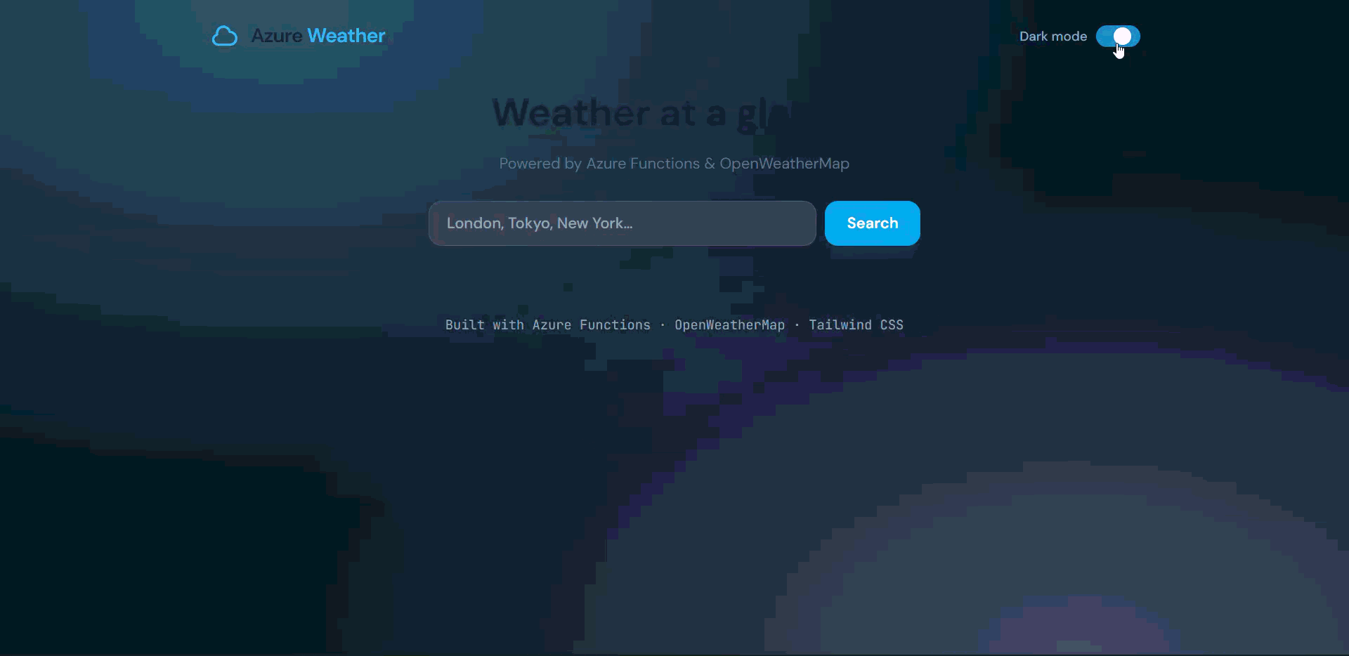 Azure Weather demo